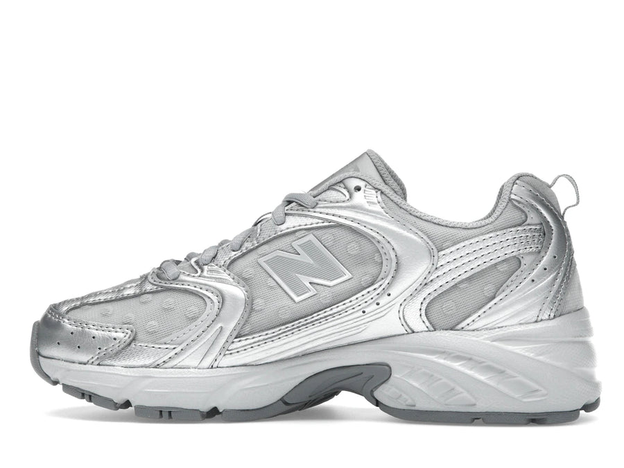 New Balance 530 Argent Métallisé Nuage de Pluie à Pois