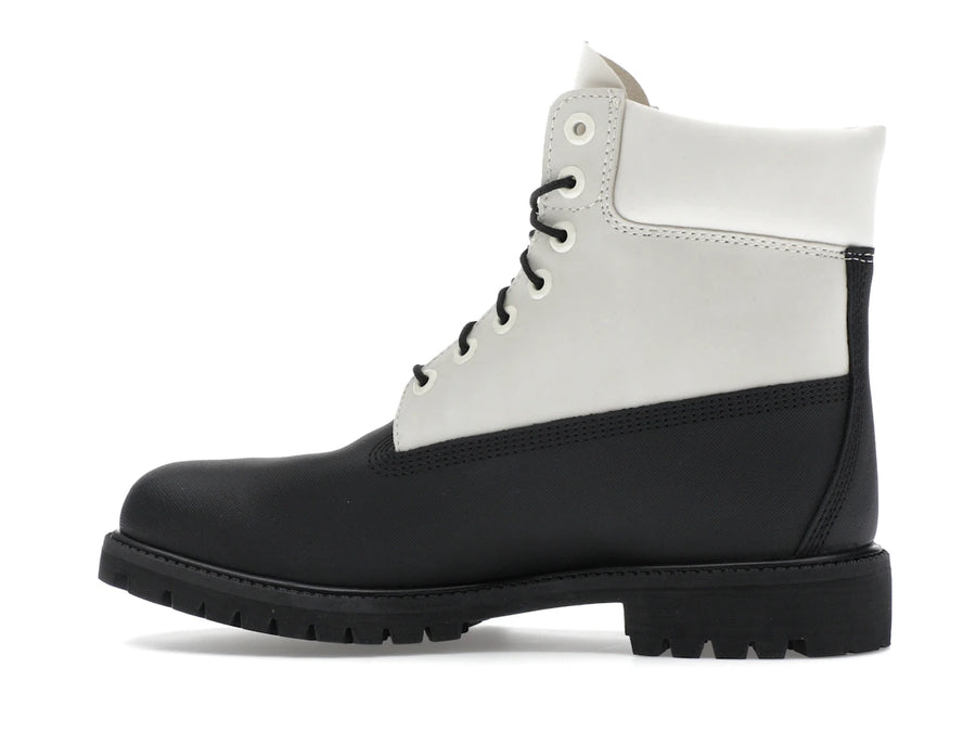 Bottes de ski Timberland 6" School Premium imperméables, noires, en cuir Helcor blanc
