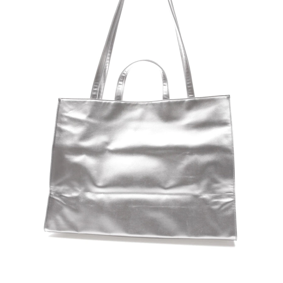 Sac cabas Telfar grand format argenté
