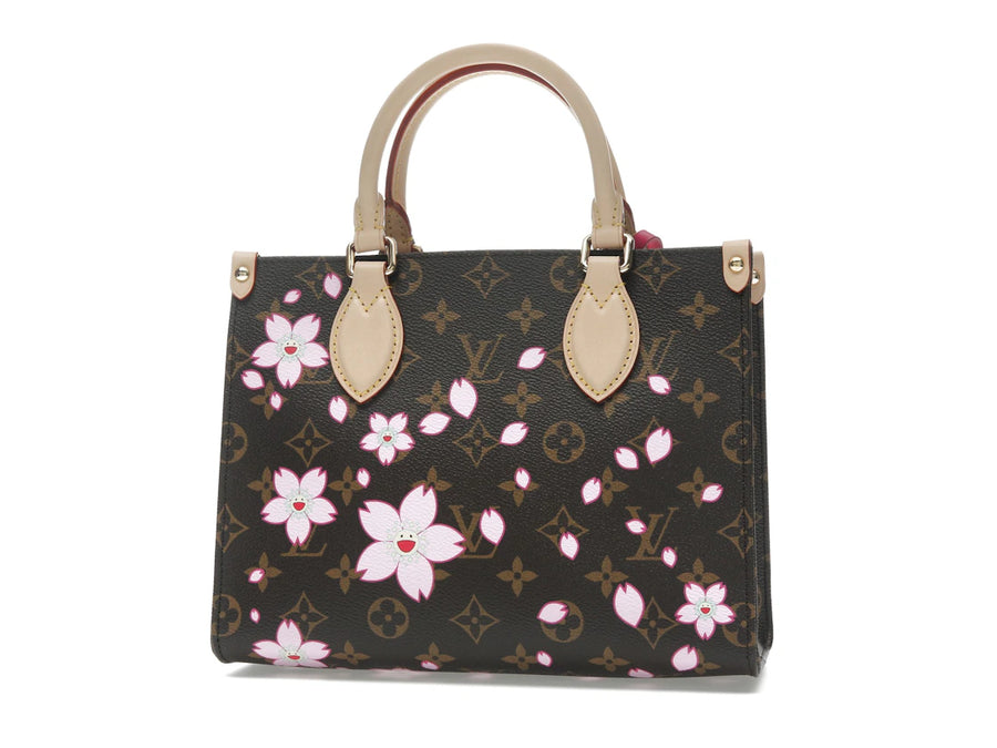 Louis Vuitton x Takashi Murakami OnTheGo PM Sakura Brown