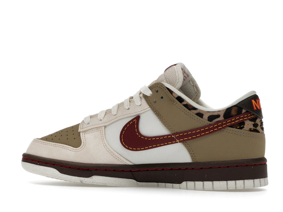 Nike Dunk Low Retro Kaki Rouge Équipe Blanc Perle (Femme)
