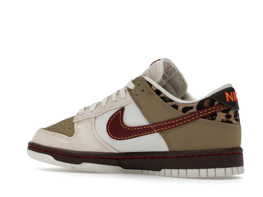 Nike Dunk Low Retro Kaki Rouge Équipe Blanc Perle (Femme)