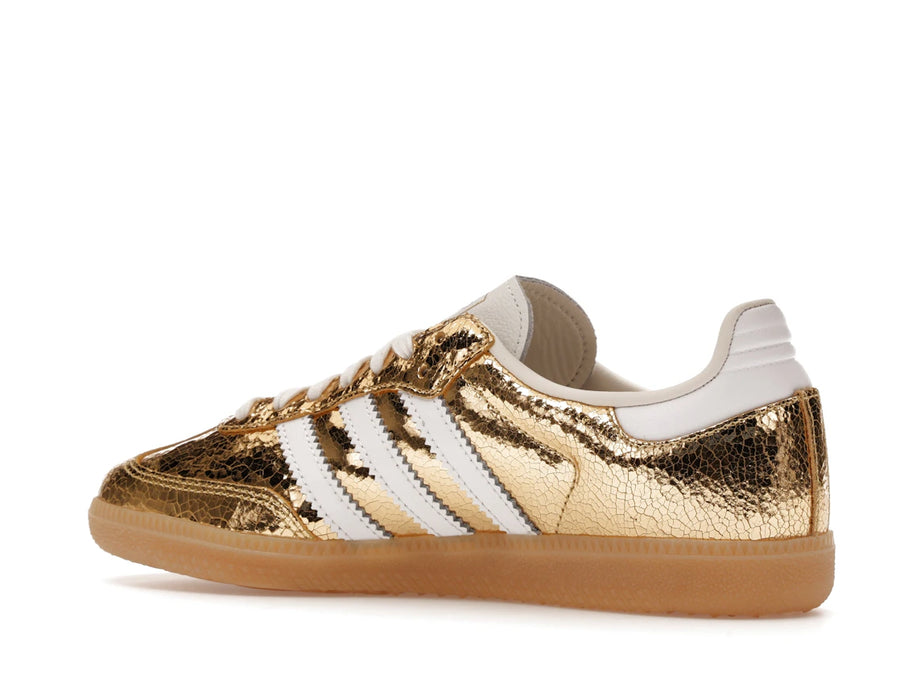 adidas Samba OG Gold Metallic Cracked Leather (Femme)