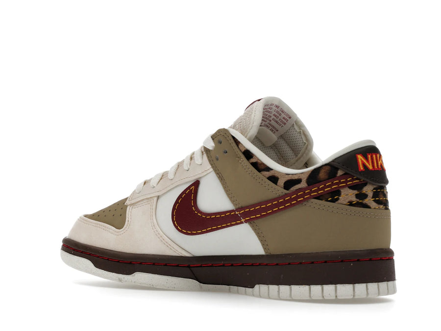 Nike Dunk Low Retro Kaki Rouge Équipe Blanc Perle (Femme)