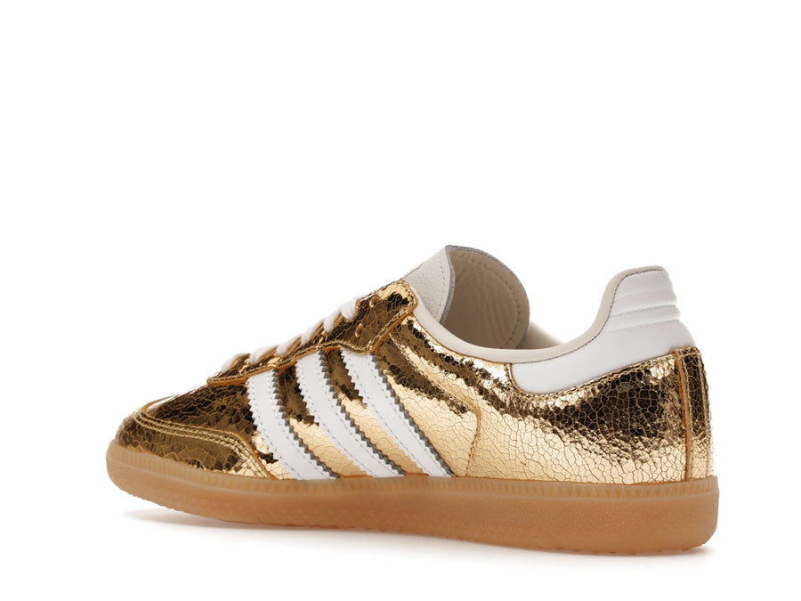 adidas Samba OG Gold Metallic Cracked Leather (Femme)