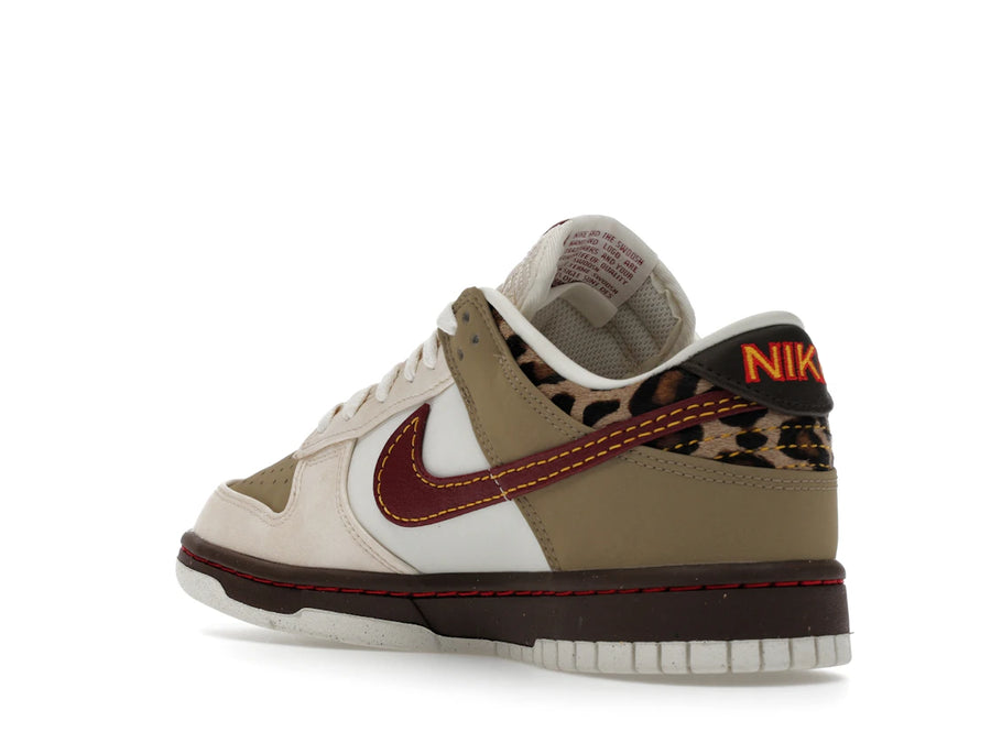 Nike Dunk Low Retro Kaki Rouge Équipe Blanc Perle (Femme)
