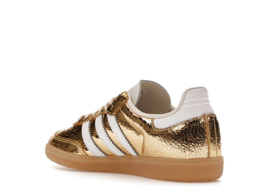 adidas Samba OG Gold Metallic Cracked Leather (Femme)