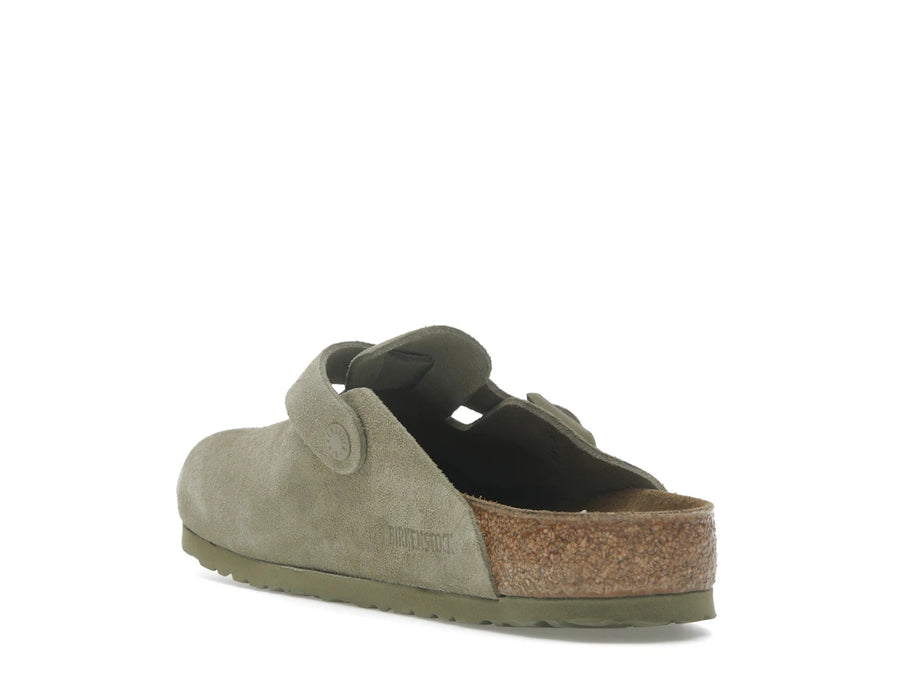 Birkenstock Boston en daim kaki délavé