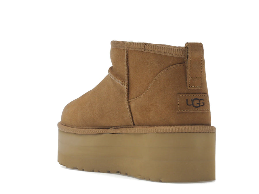 Bottes UGG Classic Ultra Mini Platform couleur châtaigne (Femme)