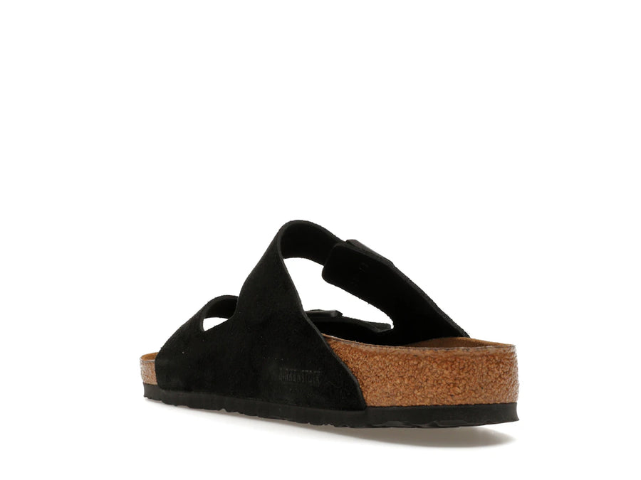 Birkenstock Arizona à semelle souple en daim noir