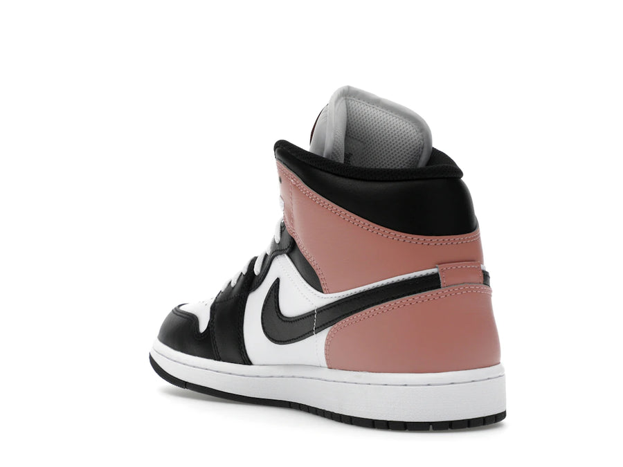 Jordan 1 Mid Blanc Rouille Rose Noir