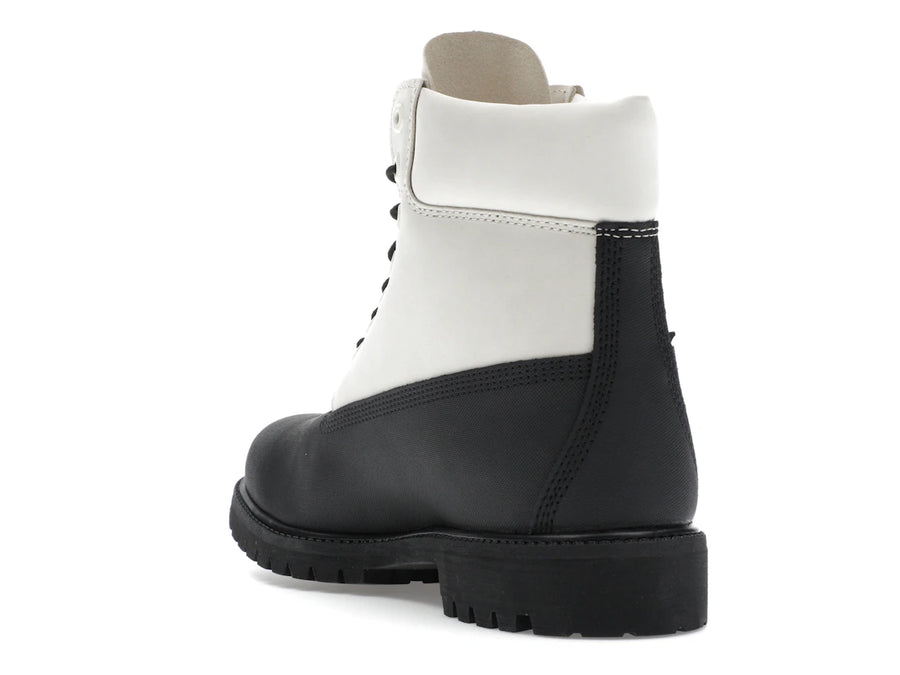 Bottes de ski Timberland 6" School Premium imperméables, noires, en cuir Helcor blanc