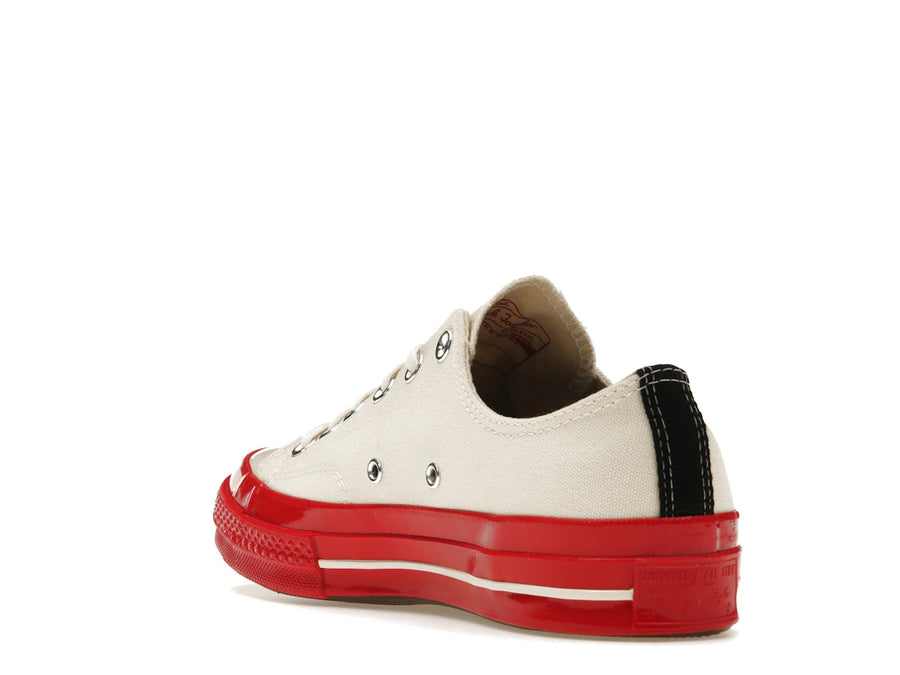 Converse Chuck Taylor All Star 70 Ox Semelle intermédiaire rouge Comme des Garçons PLAY Egret