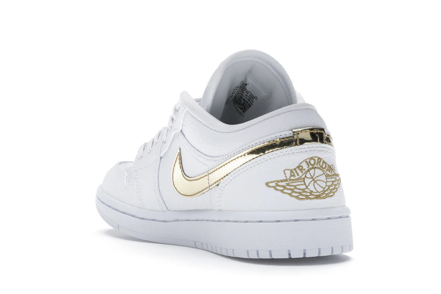 Jordan 1 Low Blanc Or Métallisé (Femme)