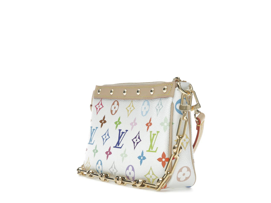 Pochette Accessoires Louis Vuitton x Takashi Murakami Blanche Multicolore