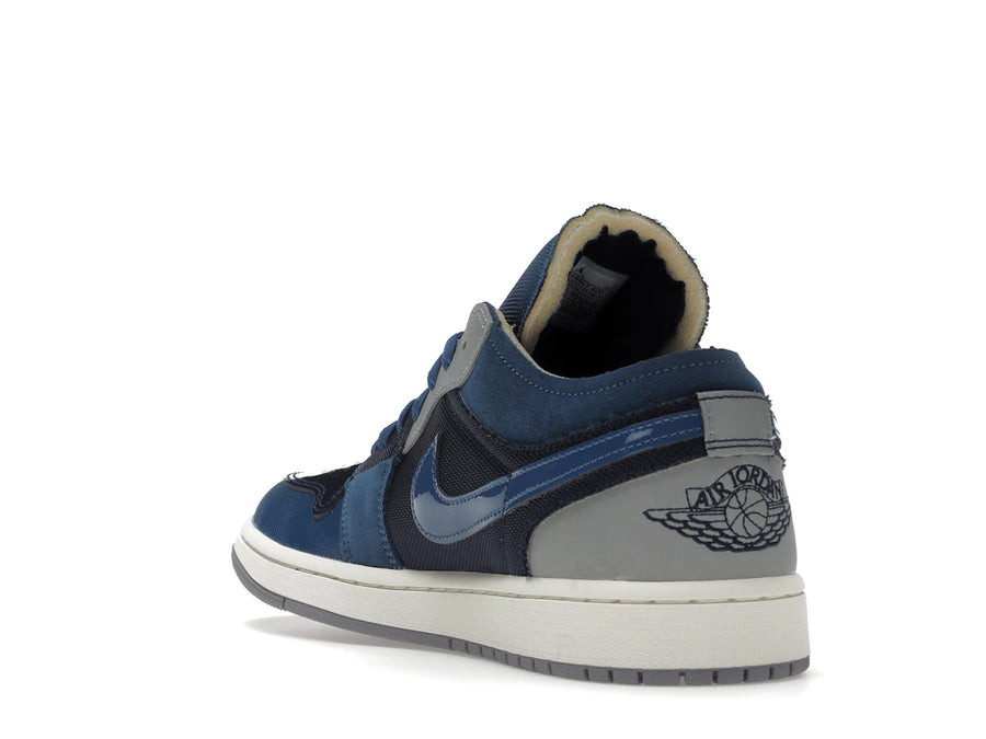 Jordan 1 Low SE Craft Obsidian Bleu français Ardoise cendrée Blanc