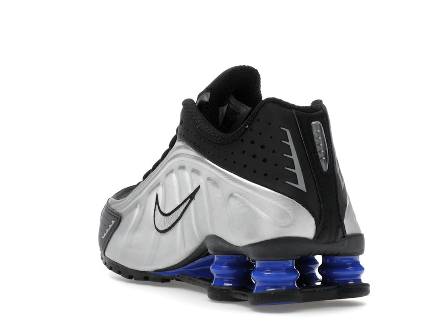 Nike Shox R4 Argent Métallisé Noir Bleu Racer (Femme)