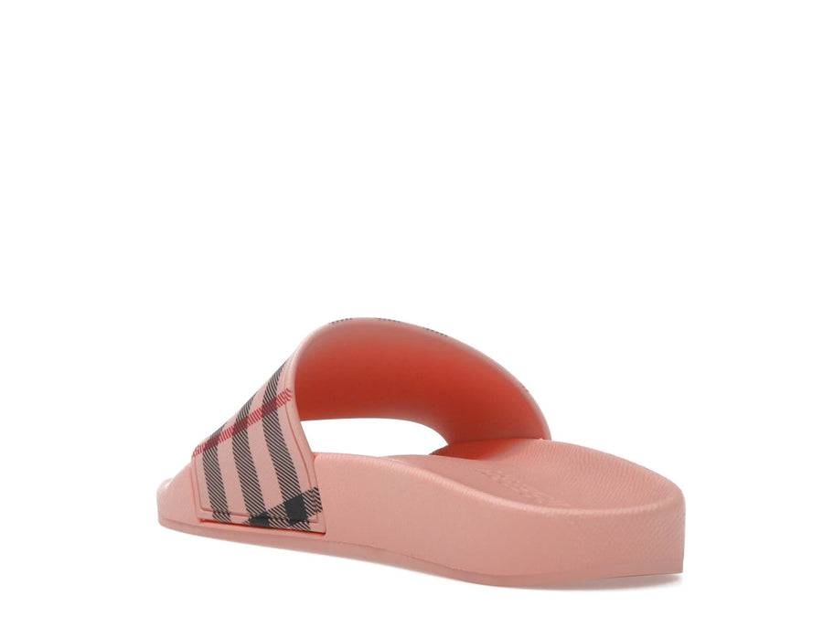 Sandales Burberry Furley à carreaux vintage roses (Femme)