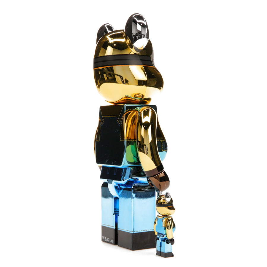 Bearbrick DAVE 100% &amp; 400% Set CHROME Ver.