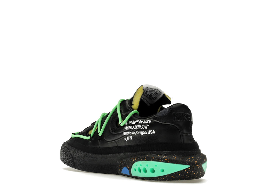 Nike Blazer Low Off-White Noir Vert Électro