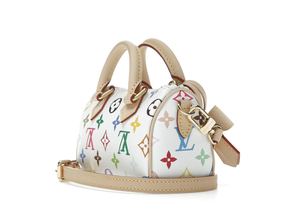 Louis Vuitton x Takashi Murakami Nano Speedy Blanc Multicolore