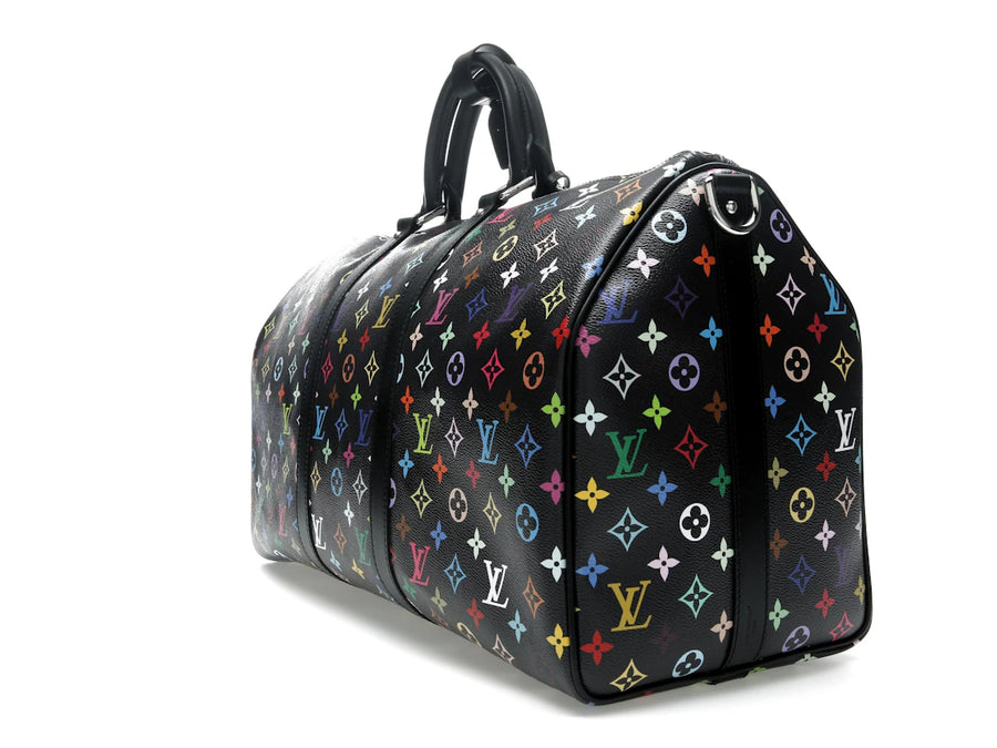 Louis Vuitton x Takashi Murakami Keepall Bandouliere 50 Black Multicolored