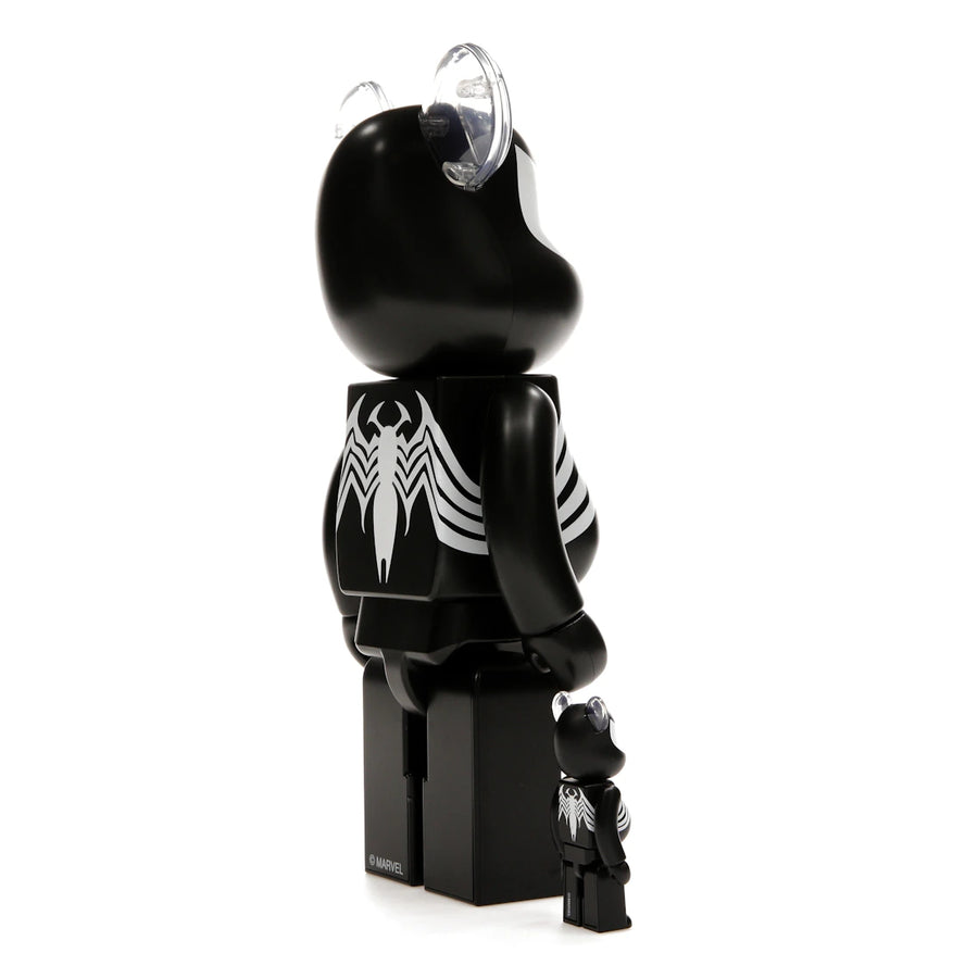Ensemble Bearbrick x Marvel Spider-Man Costume Noir 100 % et 400 %
