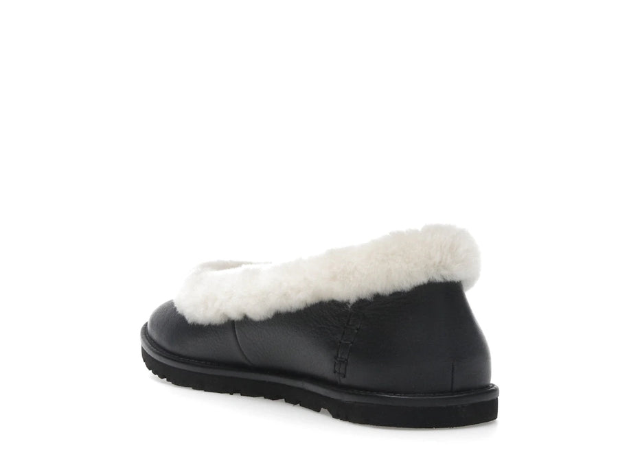 Ballerines plates en cuir UGG Zora noires (Femme)