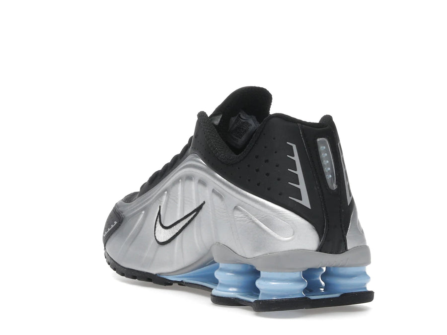 Nike Shox R4 Argent métallisé Noir Bleu psychique