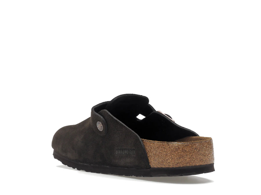 Birkenstock Boston à semelle souple en daim moka