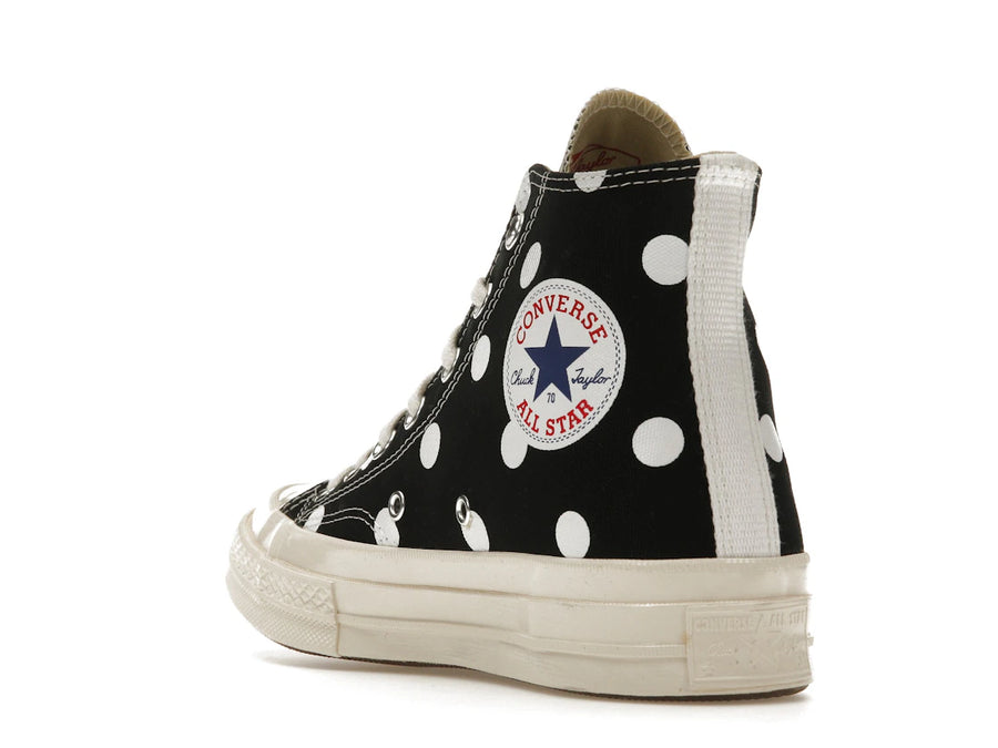 Converse Chuck Taylor All Star 70 Hi Comme des Garcons PLAY Polka Dot Noir