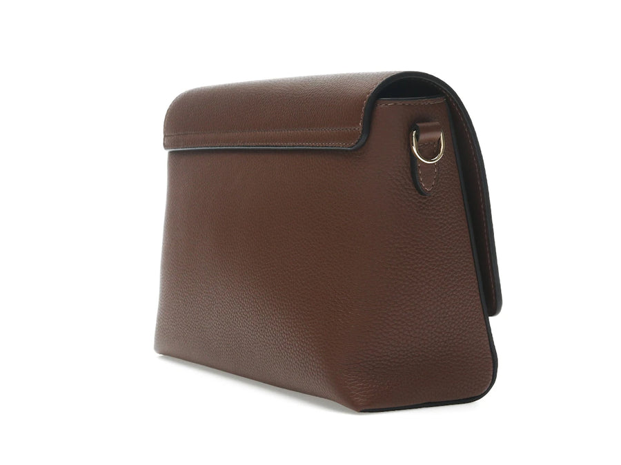 Sac bandoulière Burberry Vintage Check and Leather Note, couleur fauve