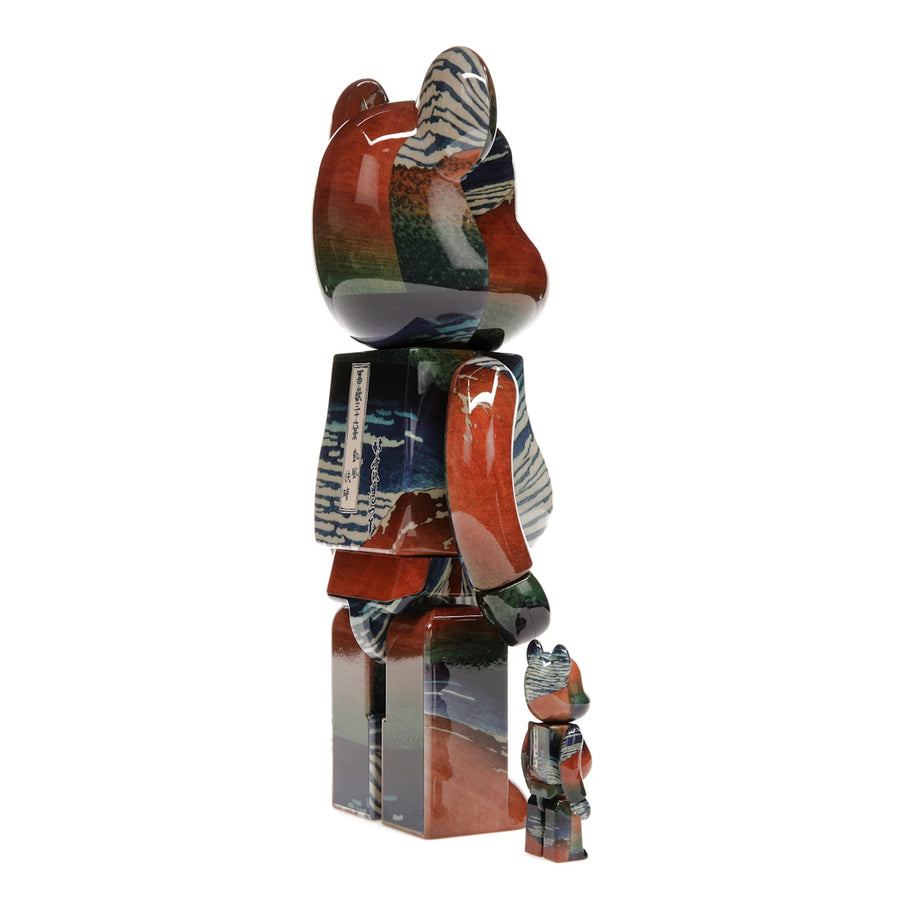 Bearbrick Katsushika Hokusai (Thirty-six Views of Tomitake, Fine Wind, Clear Morning) 100% & 400% Set