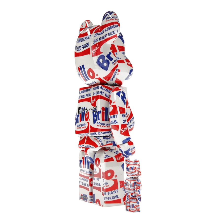 Coffret Bearbrick ANDY WARHOL « Brillo » 100 % et 400 %