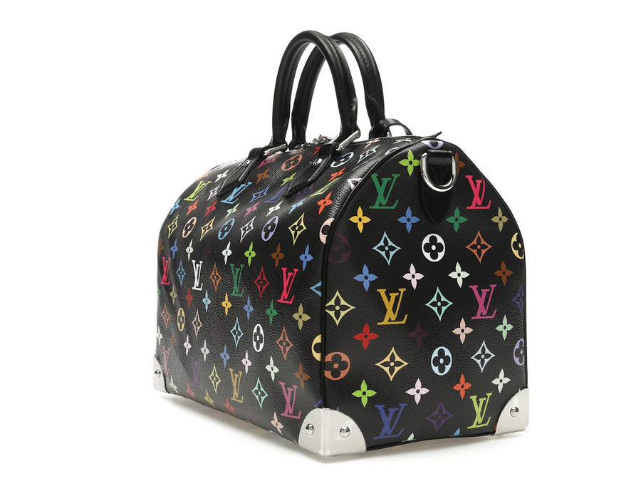 Louis Vuitton x Takashi Murakami Speedy Soft 30 Black Multicolored