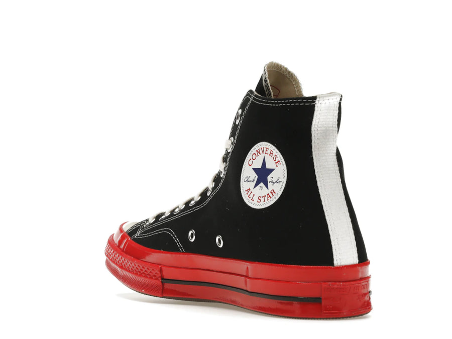 Converse Chuck Taylor All Star 70 Hi Comme des Garçons PLAY Semelle intermédiaire noire et rouge