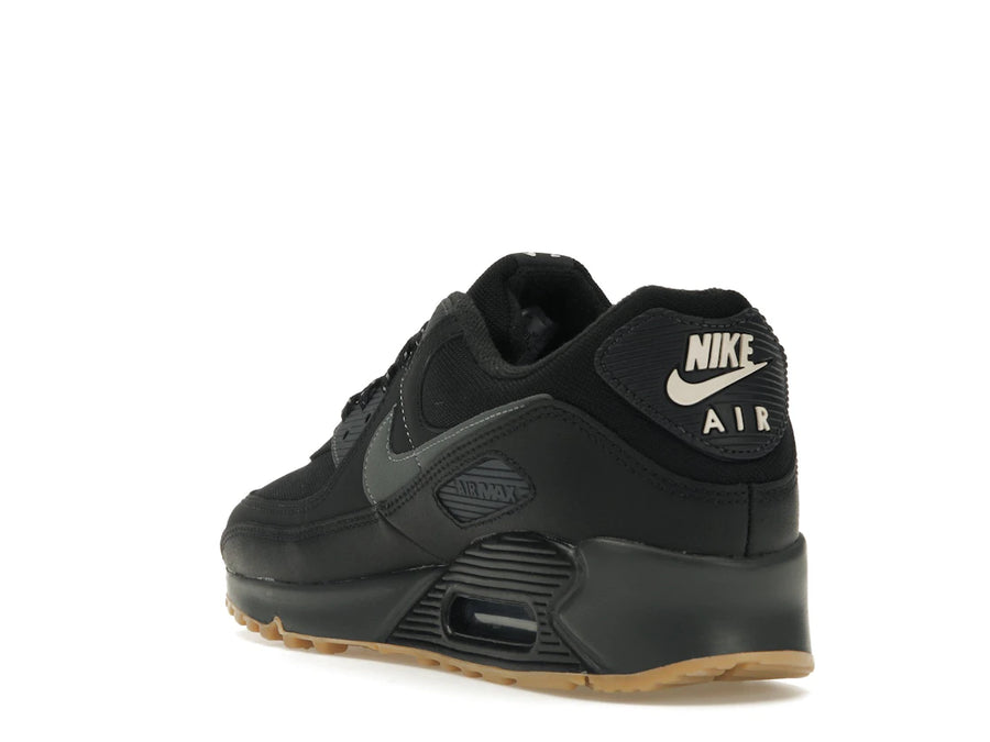 Nike Air Max 90 Noir Gris Fumée Gomme Réfléchissante