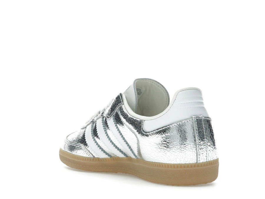 adidas Samba OG Silver Metallic Cracked Leather (Women's)