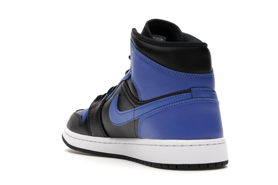 Jordan 1 Mid Hyper Royal Cuir grainé