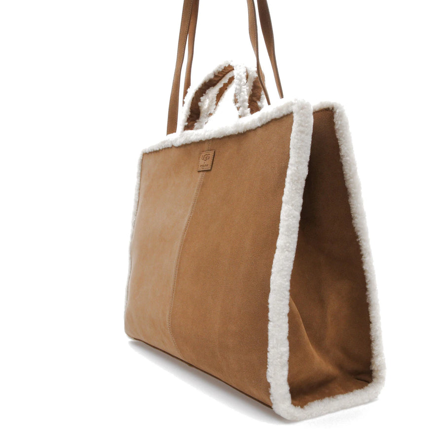Sac cabas Telfar x UGG, grand modèle, couleur châtaigne