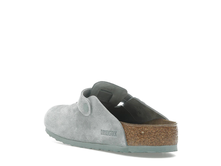 Birkenstock Boston en daim couleur sauge pure