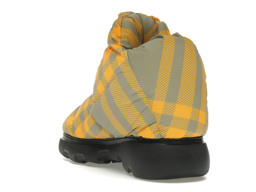 Bottes Burberry à carreaux, jaune beige
