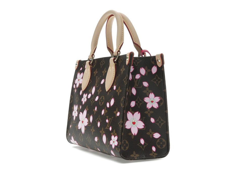 Louis Vuitton x Takashi Murakami OnTheGo PM Sakura Brown