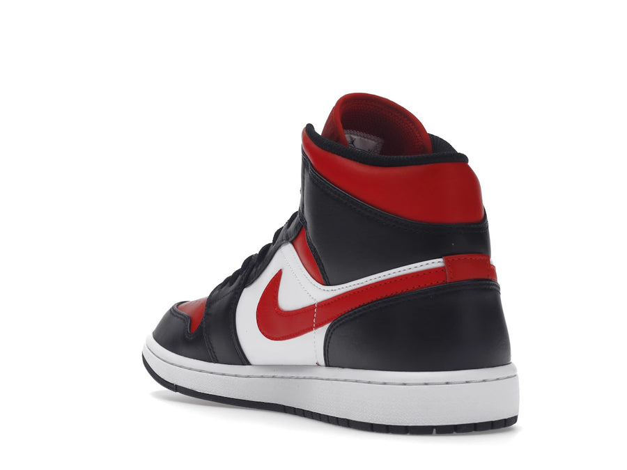 Jordan 1 Mid Blanc Noir Rouge (2022)