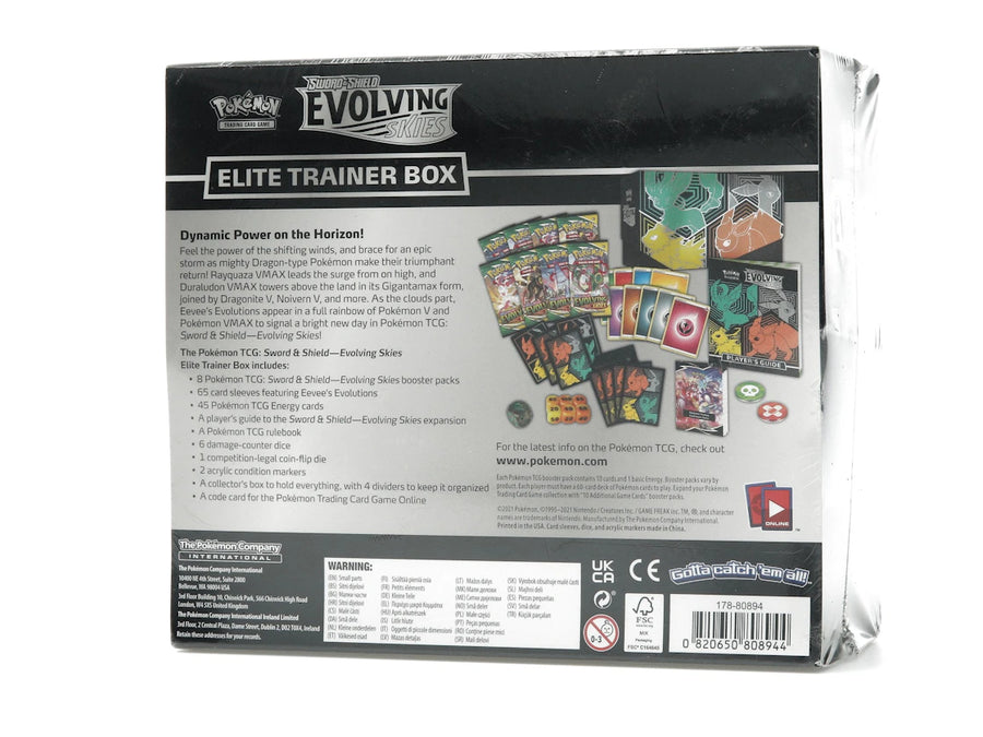 Coffret Dresseur d'élite Pokémon JCC Épée et Bouclier Ciel Évolutif (Flamme/Voltali/Noctali/Phyllali)