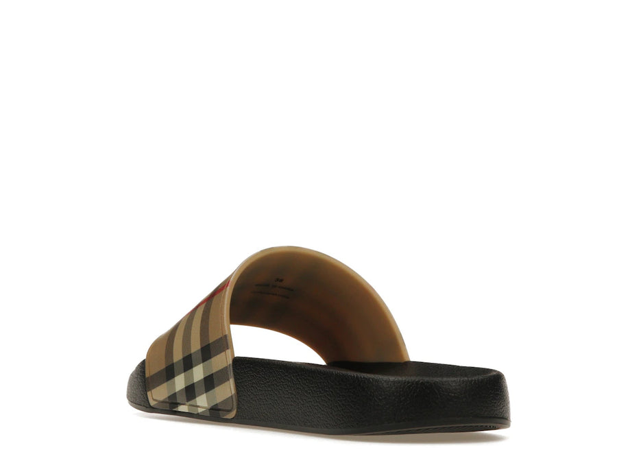 Sandales Burberry à carreaux beige (Femme)