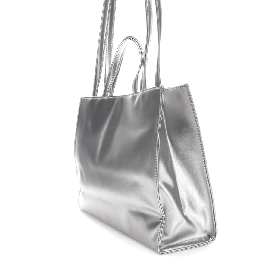 Telfar Shopping Bag Medium Silver