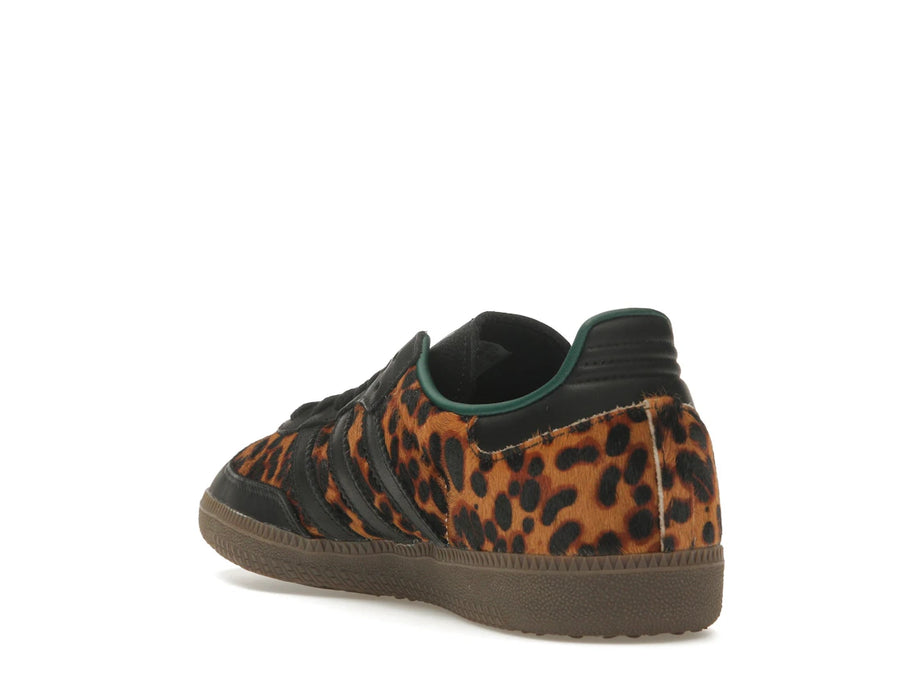 adidas Samba OG Noir Vert Léopard (Femme)