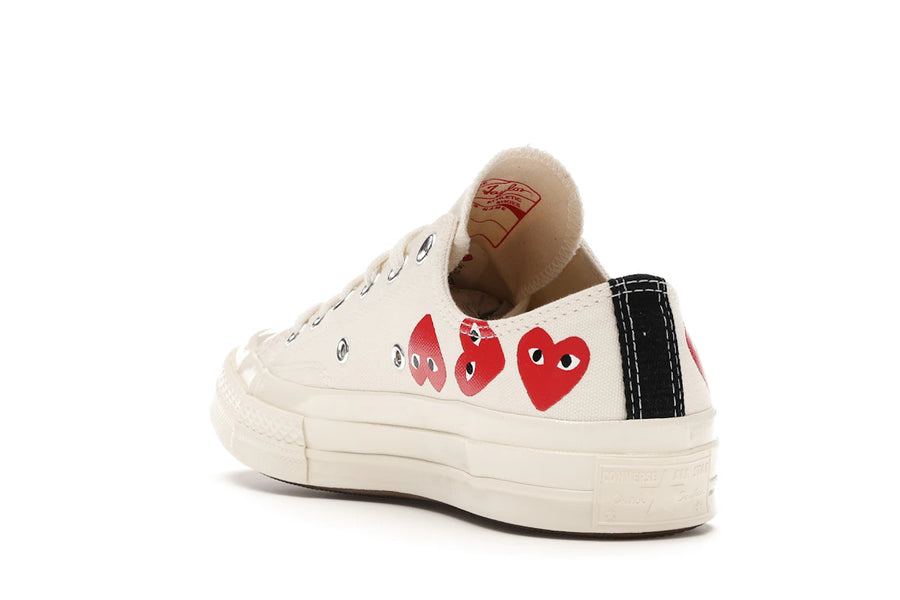 Converse Chuck Taylor All Star 70 Ox Comme des Garçons PLAY Multi-Cœurs Blanc