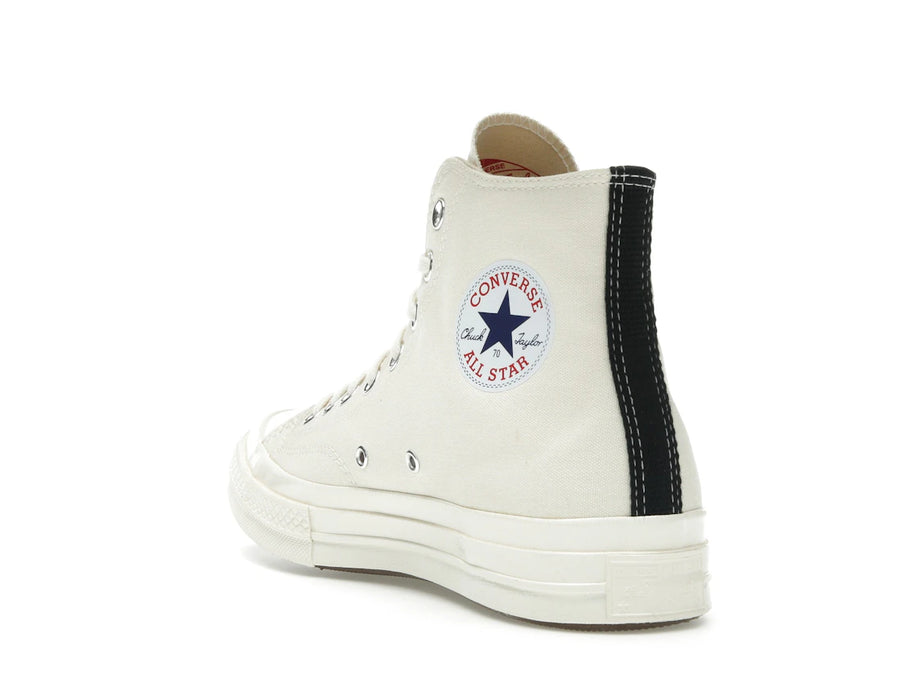 Converse Chuck Taylor All Star 70 Hi Comme des Garçons PLAY Single Heart Milk